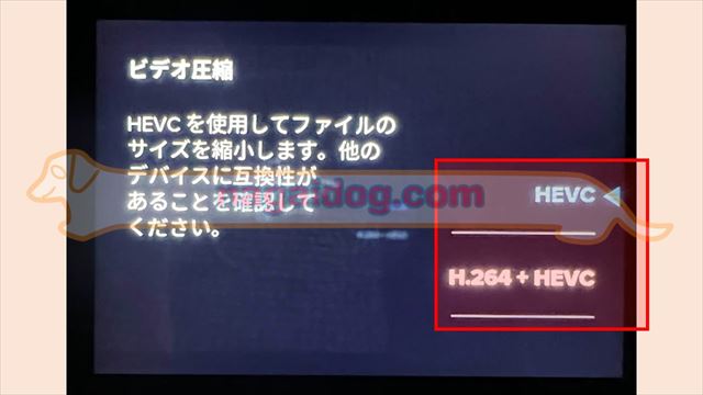 コーデック選択
