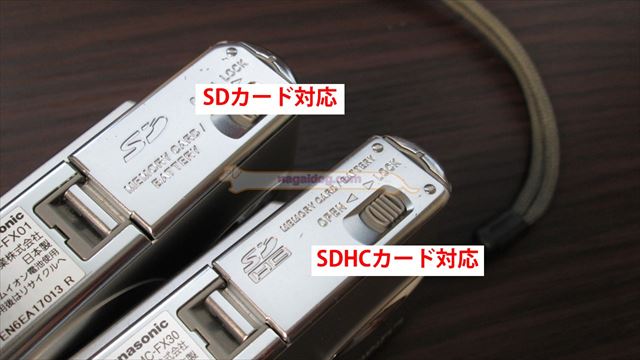 SDカード対応デジカメとSDHCカード対応デジカメ