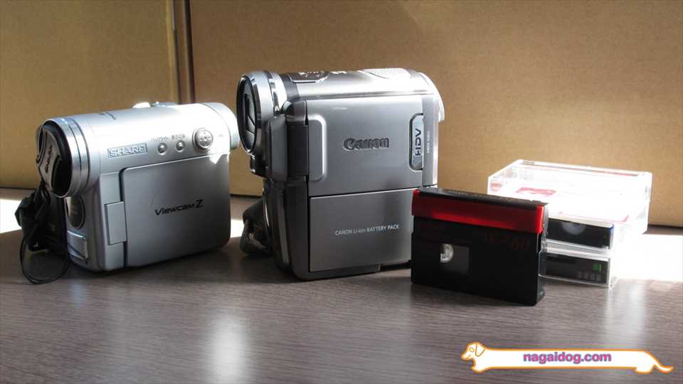 ミニDVテープ対応のビデオカメラ
