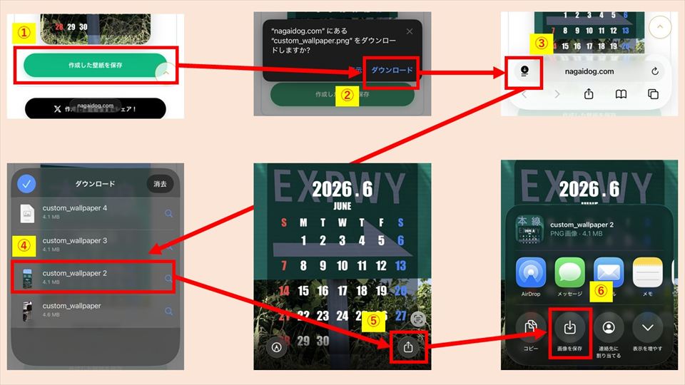 iPhoneで画像をアルバムに保存する方法